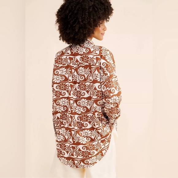 Anthropologie Poplin Long Sleeve Button Down Shirt - Picture 3 of 7